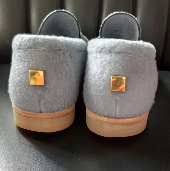 Stuart Weitzman Blue/Gray Loafers Slip-Ons Classic Design - Picture 4 of 7